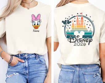 Two-sided Personalized Disney Trip  Mickey And Friends Shirt, Custom Name Disney Family 2026 Shirts, Disneyworld Est 1971Shirt,Magic Kingdom