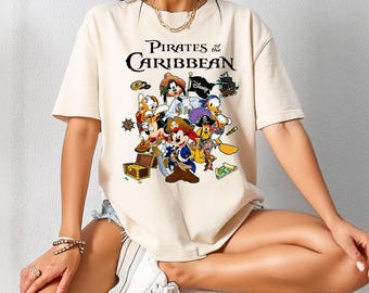 Retro Pirates Of The Caribbean Disneyworld Shirt, Mickey Pirates Shirt, Disneyland Shirt,Mickey Caribbean Shirt, Disney Pirates, Disney Trip