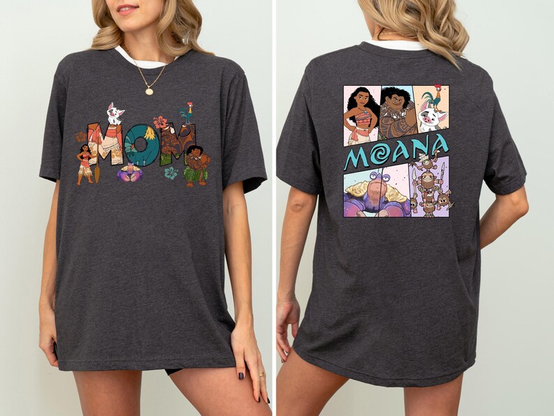Disney Moana Mom And Dad Shirt, Princess Moana Family Matching T-Shirt, Moana Mom Tee, Maui Dad Sweatshirt, Hei Hei and Pua Family Trip Tee image 3