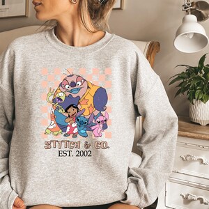 Disney Lilo & Stitch Co Est 2002 Vintage Shirt, Disney Stitch Shirt, Stitch And Angle Shirt, Lilo Stitch Characters Tee, Disney Family Shirt afbeelding 3