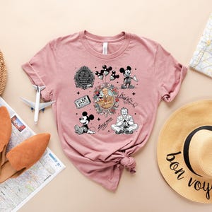 Retro Classic Mouse Holiday Theme Park Shirt, Mickey Mouse Balloons Shirt, Magic Ticket Tee, Family Vacation 2026, Walt Disney World Shirt image 2