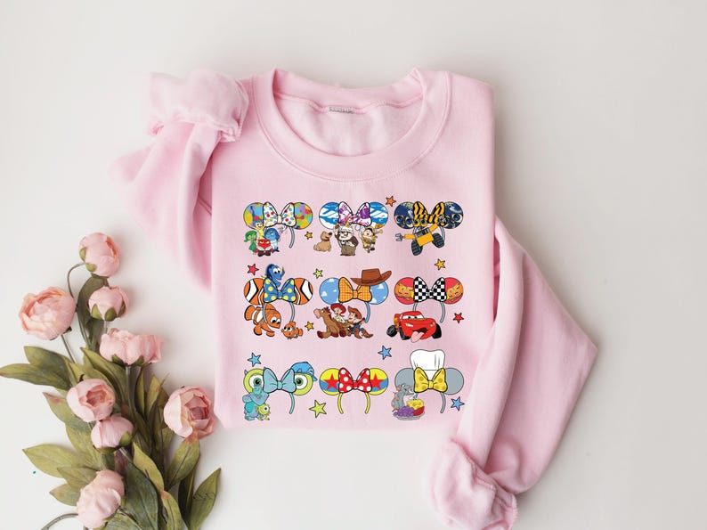 Disney Cute Ribbons And Bows Pastel Colors Logo T-Shirt, Disney Princess Coquette Bow Shirt, Princess Bow Shirt, Disneyland Tee image 3