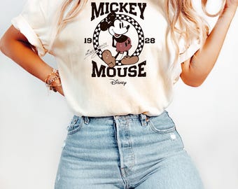 Retro Mickey Mouse Shirt, Vintage Mickey Shirt, Disney Vacation Shirt, Disneyland Mickey Shirt, Magic Kingdom Shirt, Classic Mickey Tee