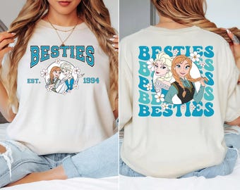Disney Elsa And Anna Besties Shirt, Frozen Best Friends T-Shirt, Girls Trip Matching Tee, Disneyland Vacation Tee, Disney Cousins Sweatshirt