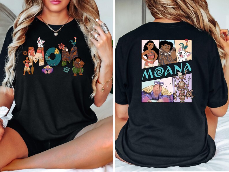 Disney Moana Mom And Dad Shirt, Princess Moana Family Matching T-Shirt, Moana Mom Tee, Maui Dad Sweatshirt, Hei Hei and Pua Family Trip Tee image 4