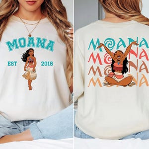 Disney Moana Est 2016 Shirt, Disney Moana Two Sided T-shirt, Princess Moana Sweatshirt, Disney Girls Trip Shirt, Disneyworld Trip Tee image 3