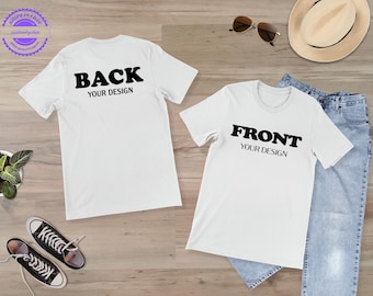 Camiseta personalizada por delante y por detrás, Camiseta personalizada, Camiseta inspirada, Camiseta personalizada, Camiseta con texto inspirado, Camiseta con texto personalizado, Camiseta personalizada por delante y por detrás