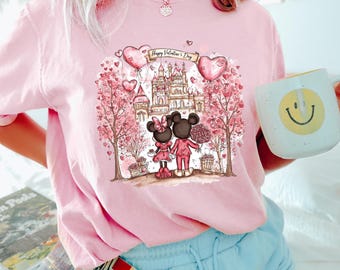 Disney Mickey Minnie Love Sweatshirt, Mickey Minnie Valentines Shirt, Valentine's Day Gift for Couples, Magic Castel T-Shirt, Disney Lover