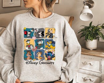 Disney Characters Graduation 2026 Shirt, Graduation Family Trip Sweatshirt, Graduation Tee, Graduate From The Tassel To The Castle Shirt