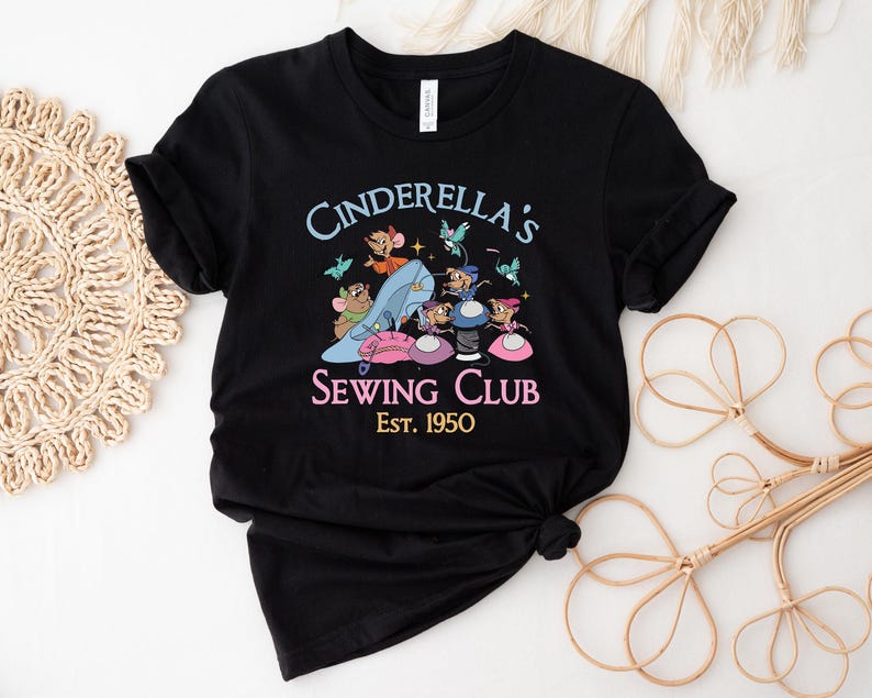 Jaq & Gus Gus Shirt, Disney Cinderella's Sewing Club Shirt, Disneyland Cinderella Est 1950 Shirt, Disneyworld Trip Shirt, Disney tee image 2