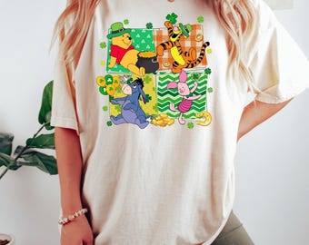 Disney Winnie The Pooh Shirt,Disney Characters St. Patrick's Shirt, Patrick's Day Tee, Disney Shamrock Tee,Disney Gift,Pooh Bear Lucky Shirt