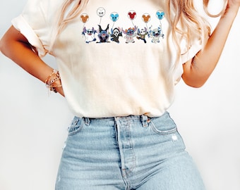 Halloween Stitch Shirt, Disney Stitch Sweatshirt, Stitch Matching Halloween, Spooky Season Stitch Shirt, Kids Halloween Stitch Family Tee