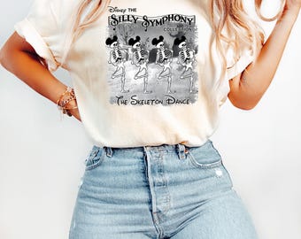 Silly Symphony Collection The Skeleton Dance T-shirt, Funny Disney Halloween Skeleton Shirt, Disneyland Spooky Season Trip,Halloween Shirt