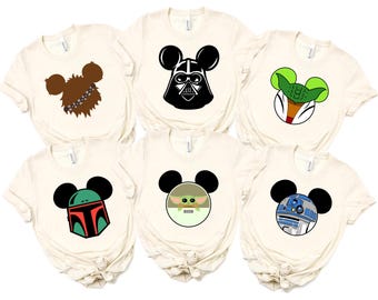 Disney Mickey Ears Star Wars Characters Shirt, Disney Star Wars Sweatshirt, Mickey Star Wars Tee, Darth Vader Shirt, Disneyland Trip Shirt