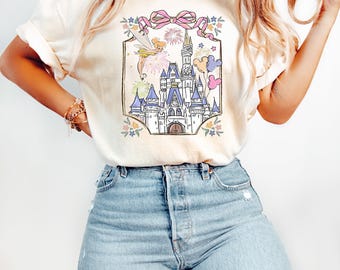 Tinkerbell Magical Castle Shirt, Coquette Disney Castle Shirt, Tinkerbell Shirt, Magic Kingdom T-Shirt, Disney Trip Sweatshirt