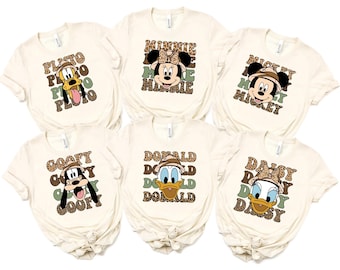 Mickey and Minnie Safari Shirt, Vintage Safari Mode Shirt, Disney Animal Kingdom Matching Shirt, Safari Mode Disney Tee, Disney Characters