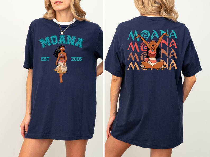 Disney Moana Est 2016 Shirt, Disney Moana Two Sided T-shirt, Princess Moana Sweatshirt, Disney Girls Trip Shirt, Disneyworld Trip Tee image 4