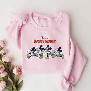 Disney Classic Mickey Mouse Pose Sweatshirt, Mickey Hoodie, Disneyland Holiday Vacation T-Shirt, Disney Retro T-Shirt image 4