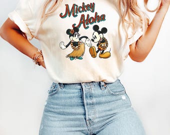 Aloha Mickey Shirt, Aloha Pineapple shirt, Hawaii shirt, Women's Vacation Shirts, Disney Trip tee, Aulani Tee, Disney Shirt for Women