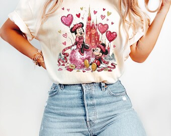 Disney Mickey Minnie Love Sweatshirt, Disneyland Love Shirt, Mickey and Minnie Valentines Tee, Mickey Minnie Crewneck