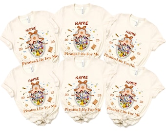 Custom Disney Pirates Family Shirts, Disney Pirates of Caribbean Shirt, Pirate Tshirt, Pirate's Life, Mickey and Minnie Disney Cruise Shirt