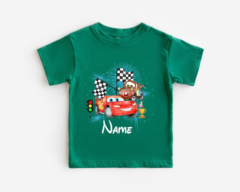 Disney Cars Birthday Shirt, Lightning McQueen Birthday Tee, Cars Family Birthday T-Shirts,Racing Series 95 Shirt, Pixar Car McQueen Shirt image 3