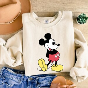Disney Classic Mickey Mouse Pose Sweatshirt, Mickey Hoodie, Disneyland Holiday Vacation T-Shirt, Disney Retro T-Shirt image 3