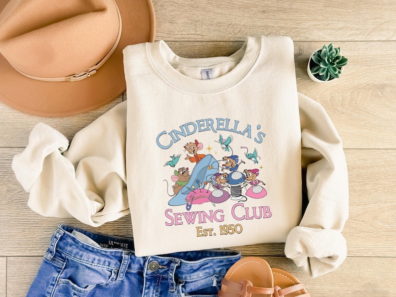 Jaq & Gus Gus Shirt, Disney Cinderella's Sewing Club Shirt, Disneyland Cinderella Est 1950 Shirt, Disneyworld Trip Shirt, Disney tee image 3
