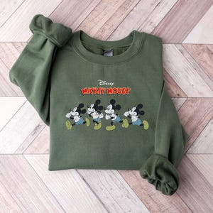 Disney Classic Mickey Mouse Pose Sweatshirt, Mickey Hoodie, Disneyland Holiday Vacation T-Shirt, Disney Retro T-Shirt image 2