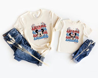 Disney Mickey And Minnie America 4th of July Shirt, Disney Fourth of July Sweatshirt, Disney Trip Shirt, 4th of July Tee, Independence Day