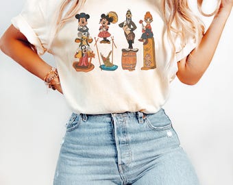 Vintage Mickey and Friends Haunted Mansion Disney Halloween Shirt, Disney Halloween Haunted Mansion Shirt, Disneyland Halloween Tee