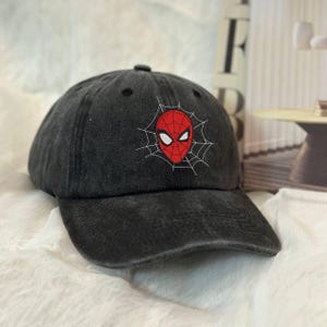 Sombrero de Spider-Man bordado, sombrero de Marvel, regalo para fanáticos de Spider-Man, sombrero de tendencia, sombrero para el sol, regalos de sombrero de superhéroe para él EHH266.DT