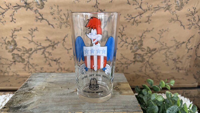 Vintage Arby's 1976 Bicentennial Woody Woodpecker Glass FREE SHIPPING ...