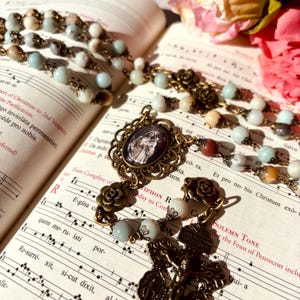 Vintage-style Virgen de la Merced Rosary, Catholic Gifts, Handmade Rosary, handcrafted, religious gifts, pardon crucifix, Our Lady of Mercy