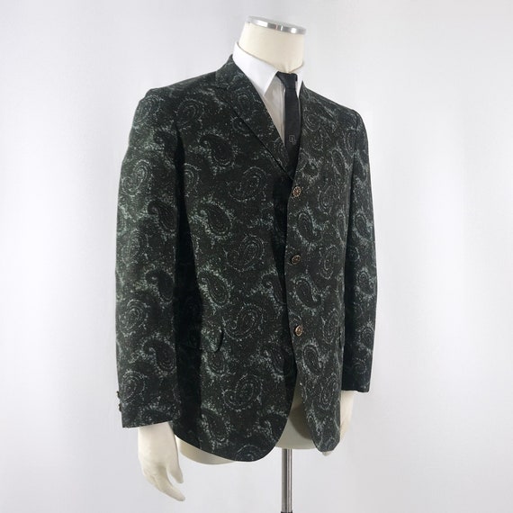 Vintage 60s Jacket Men s Steegan Batik Cotton Psychedelic Paisley Summer Sport Coat Blazer Etsy UK