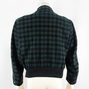 Vintage 50s Jacket Men's Pendleton Plaid Wool Bomber Coat Rockabilly Ricky image 5