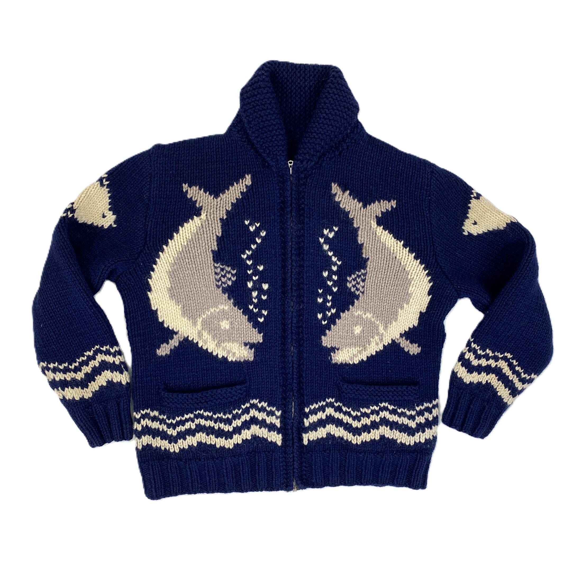 Mary Maxim Fish Cardigan - Etsy