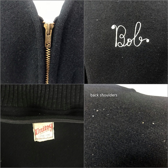 Vintage 50s 60s Jacket Budweiser Beer Delivery Uniform Wool Bomber  