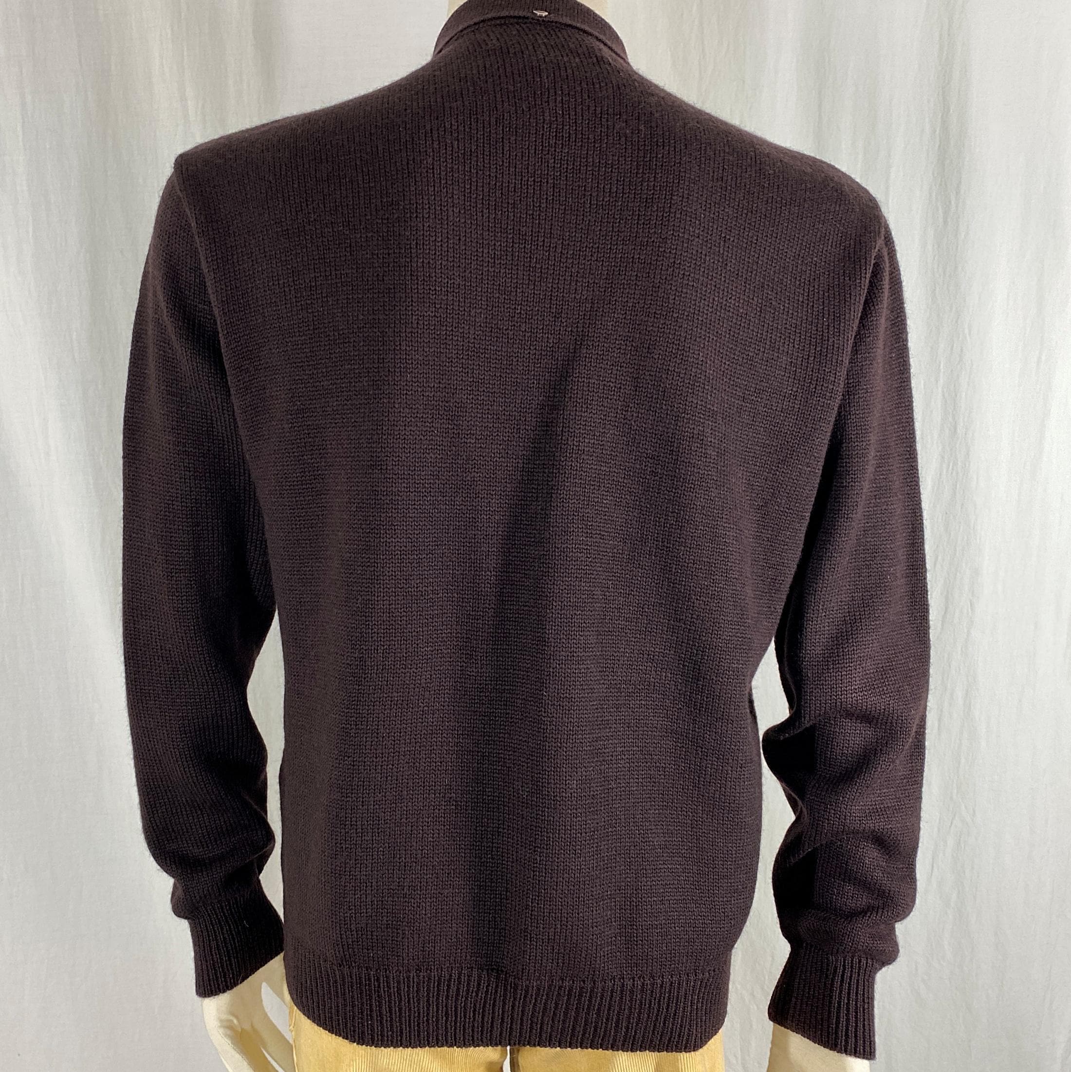 Vintage 60s Sweater Leonardo Strassi Wool Italian Knit Brown