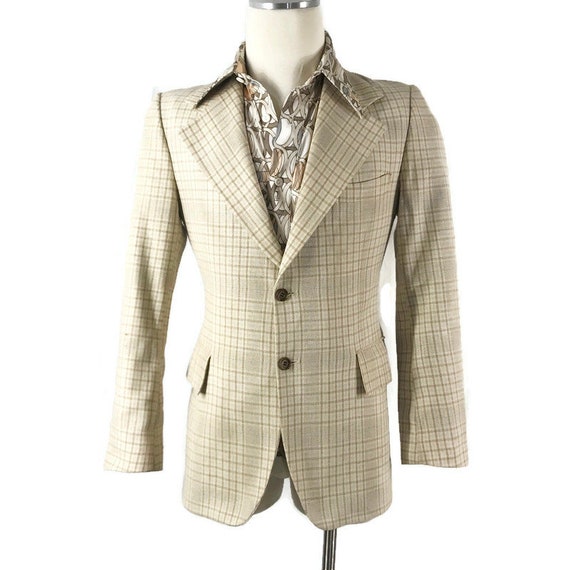 イヴサンローラン ジャケット ヴィンテージ 36 S Vintage 70s Sport Coat YSL Yves Saint Laurent Lightweight
