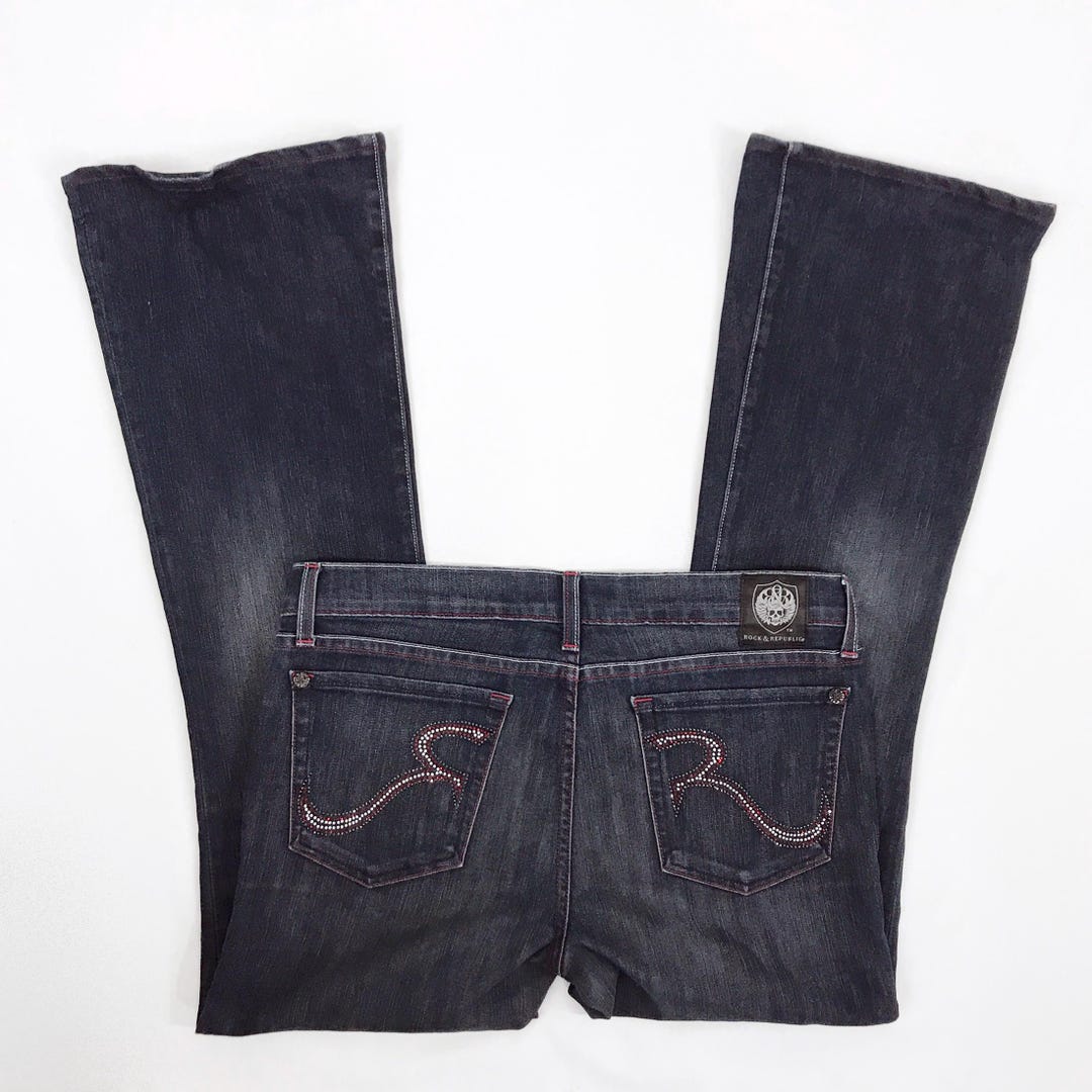 Jean bootcut Rock & Republic De Victoria Beckham Gris taille 29 US en