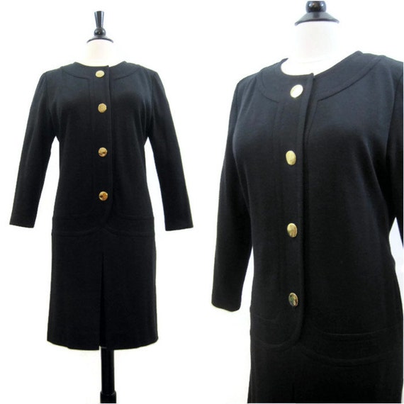 Vintage Givenchy Dress 80s Nouvelle Boutique Black