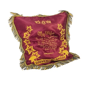 50s Souvenir Pillow - Etsy Canada