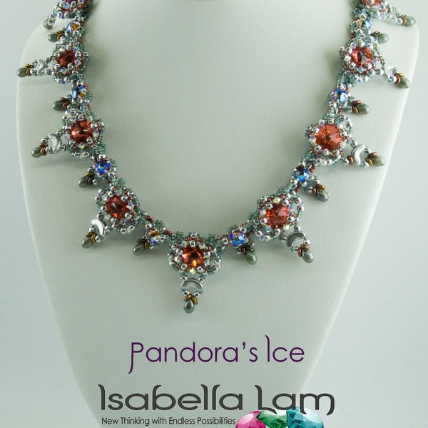 PANDORAS ICE Beadwork Necklace Pdf tutorial instructions for personal use only