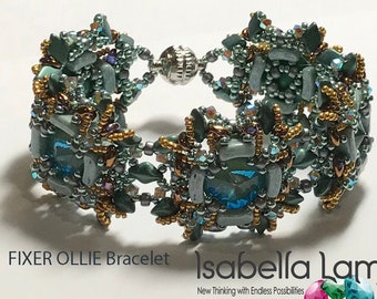 OLLIE Swarovski Rivoli and new FIXER beads Bracelet tutorial Pdf for personal use only