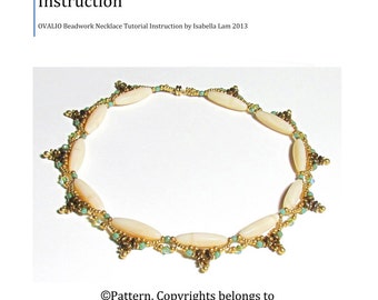 OVALIO SuperDuo Beadwork Necklace Pdf tutorial instructions for personal use only