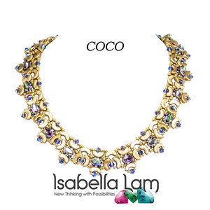 COCO Arcos and Swarovski set in Navette Beadwork Necklace Pdf tutorial instructions for personal use only
