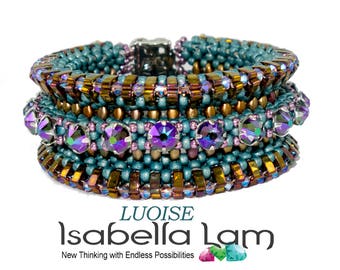 LUISE Swarovski Rose Montee Beadwork Bracelet DIY Beading Kit Tutorial