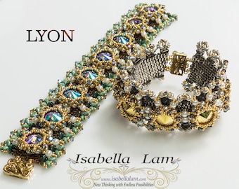 LYON Triangles Rivoli and SuperDuo Bracelet tutorial Pdf for personal use only