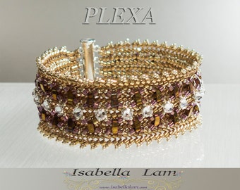 PLEXA Swarovski Rose Montee and Half Tila Bracelet tutorial Pdf for personal use only